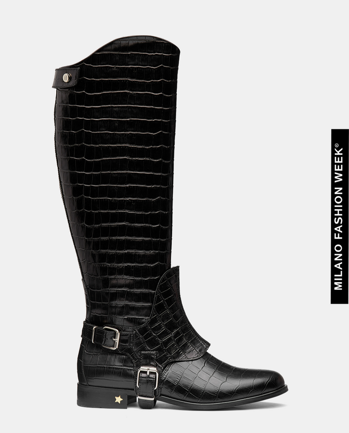 Botas Negras Altas Efecto Coco IT ALEX BLACK – ITSHOES