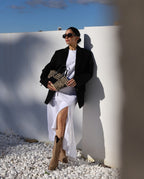 Botas cowboy taupe para mujer media caña