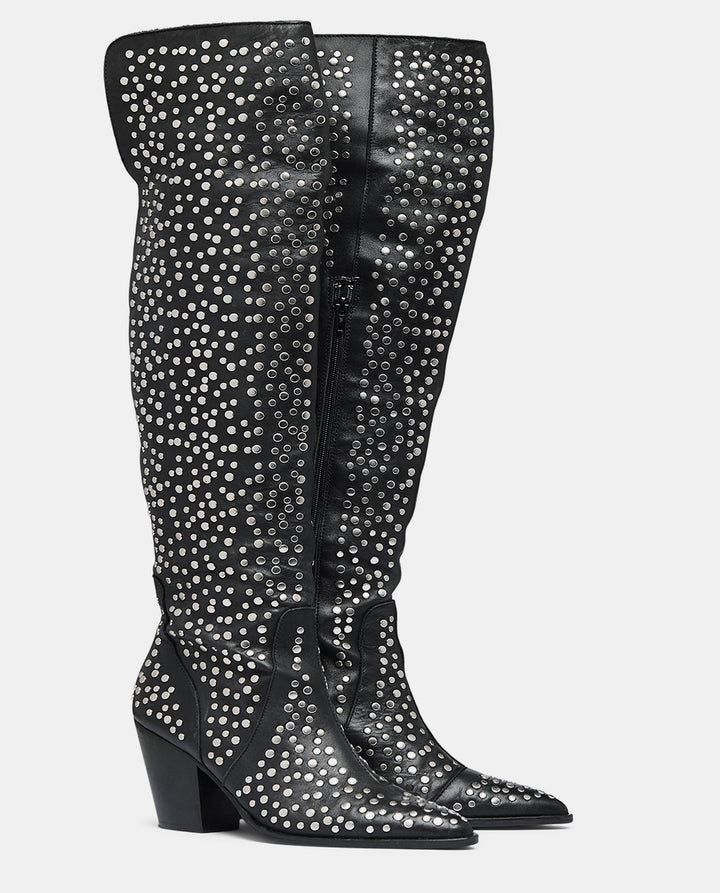 It-Alice-Rockstar-botas-rockeras-mujer-negras-tachuelas-plateadas