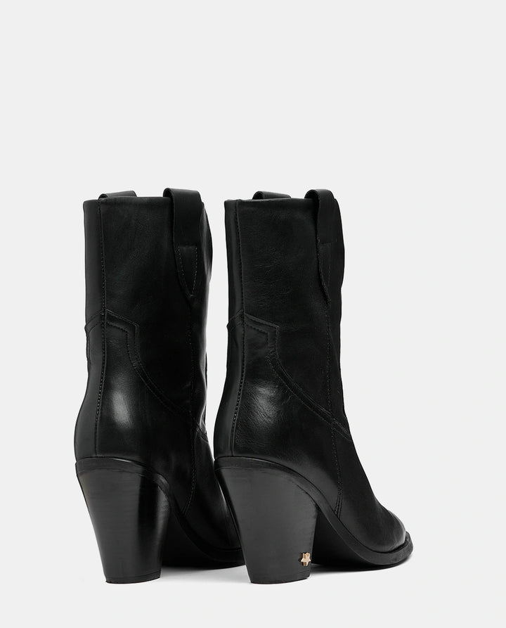 botín mujer piel negro