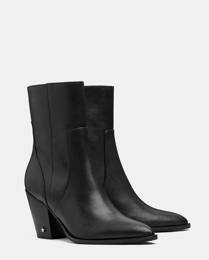 botín mujer piel negro