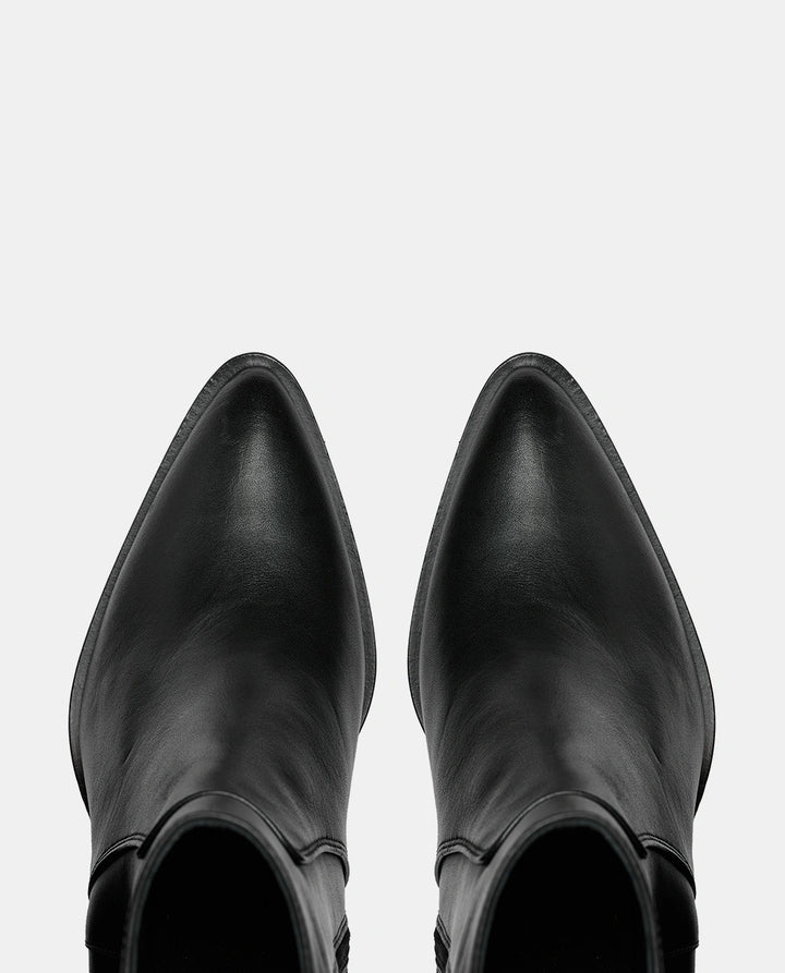 botín mujer piel negro