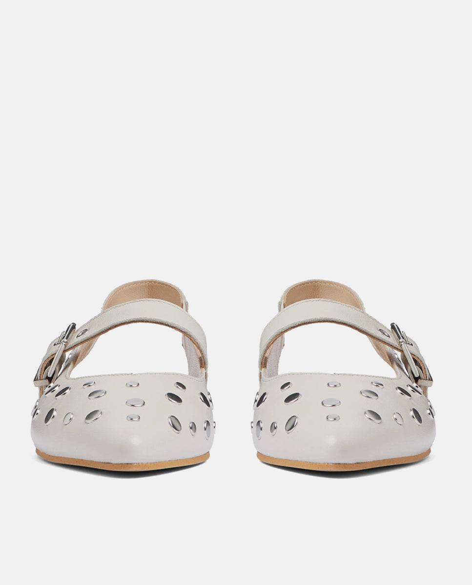 bailarinas gris claro con tachas