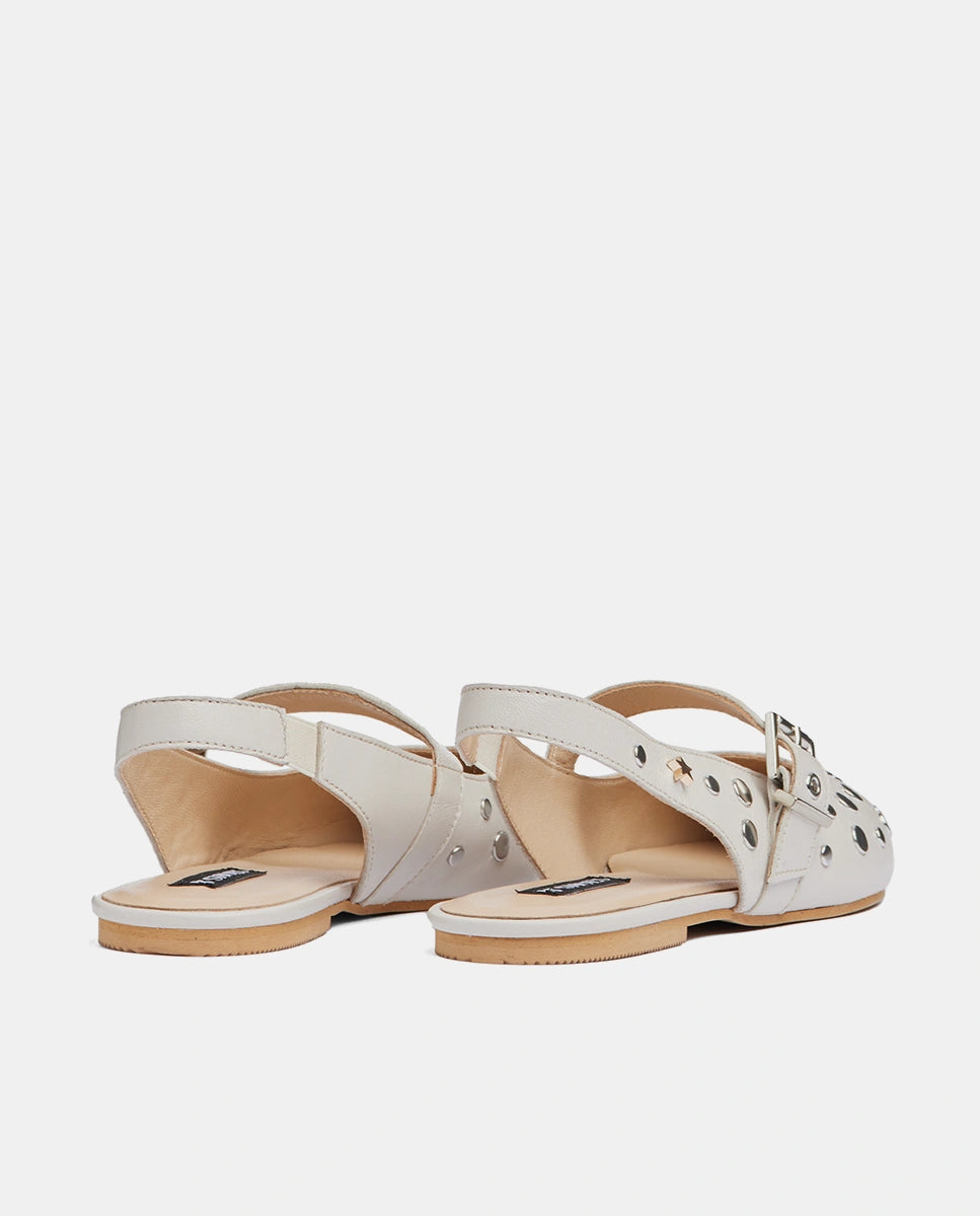bailarinas gris claro con tachas