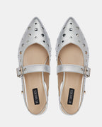 bailarinas plateadas con tachas