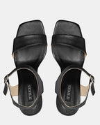 sandalias con tacón alto negras para mujer