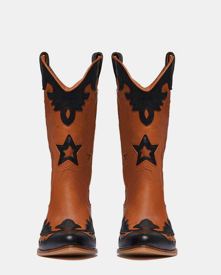 It-Buffalo-Cognac-Black-bota-cowboy-mujer-conac-negra