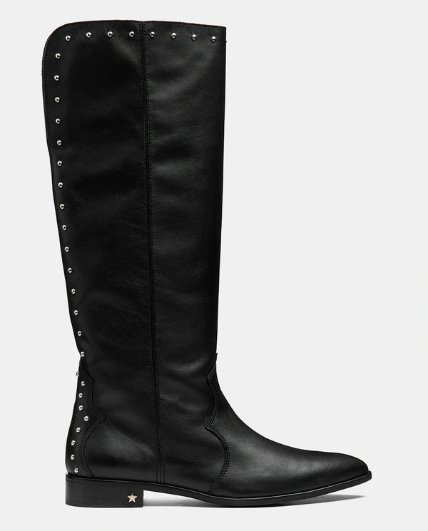 botas negras mujer tachas piel