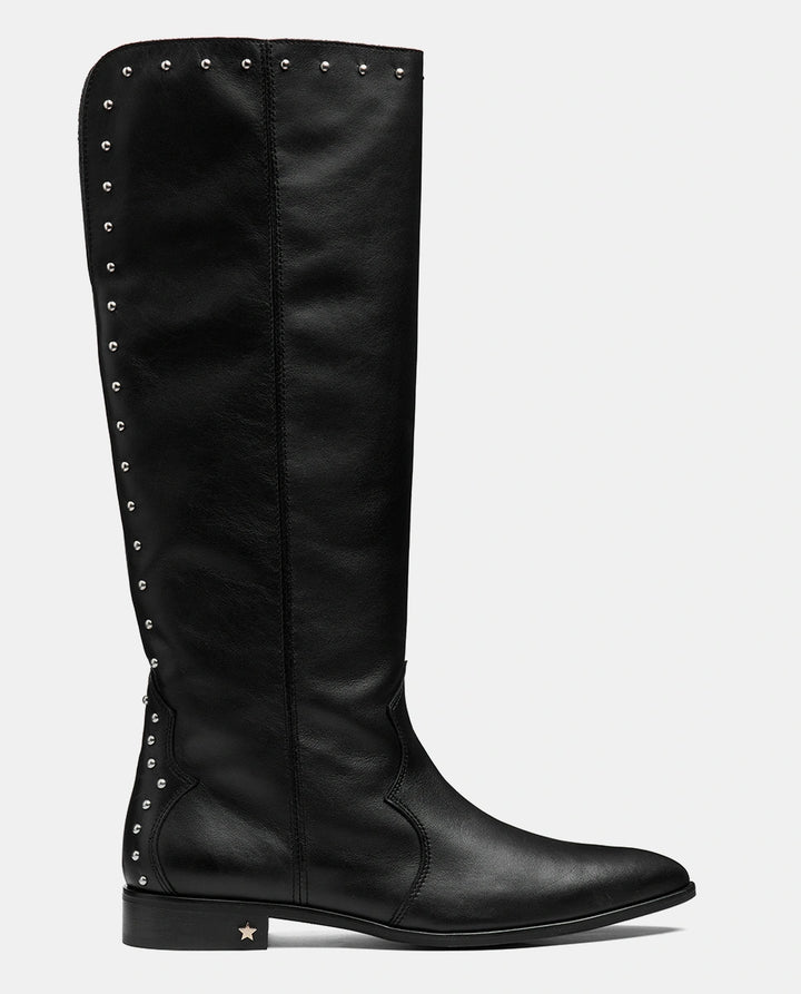 botas negras mujer tachas piel