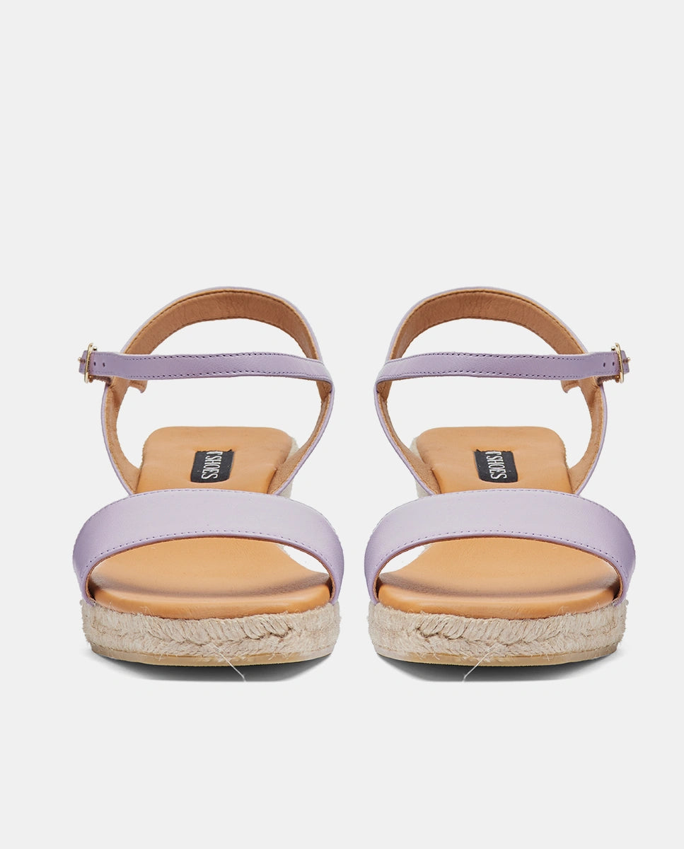 cuña esparto lila para mujer