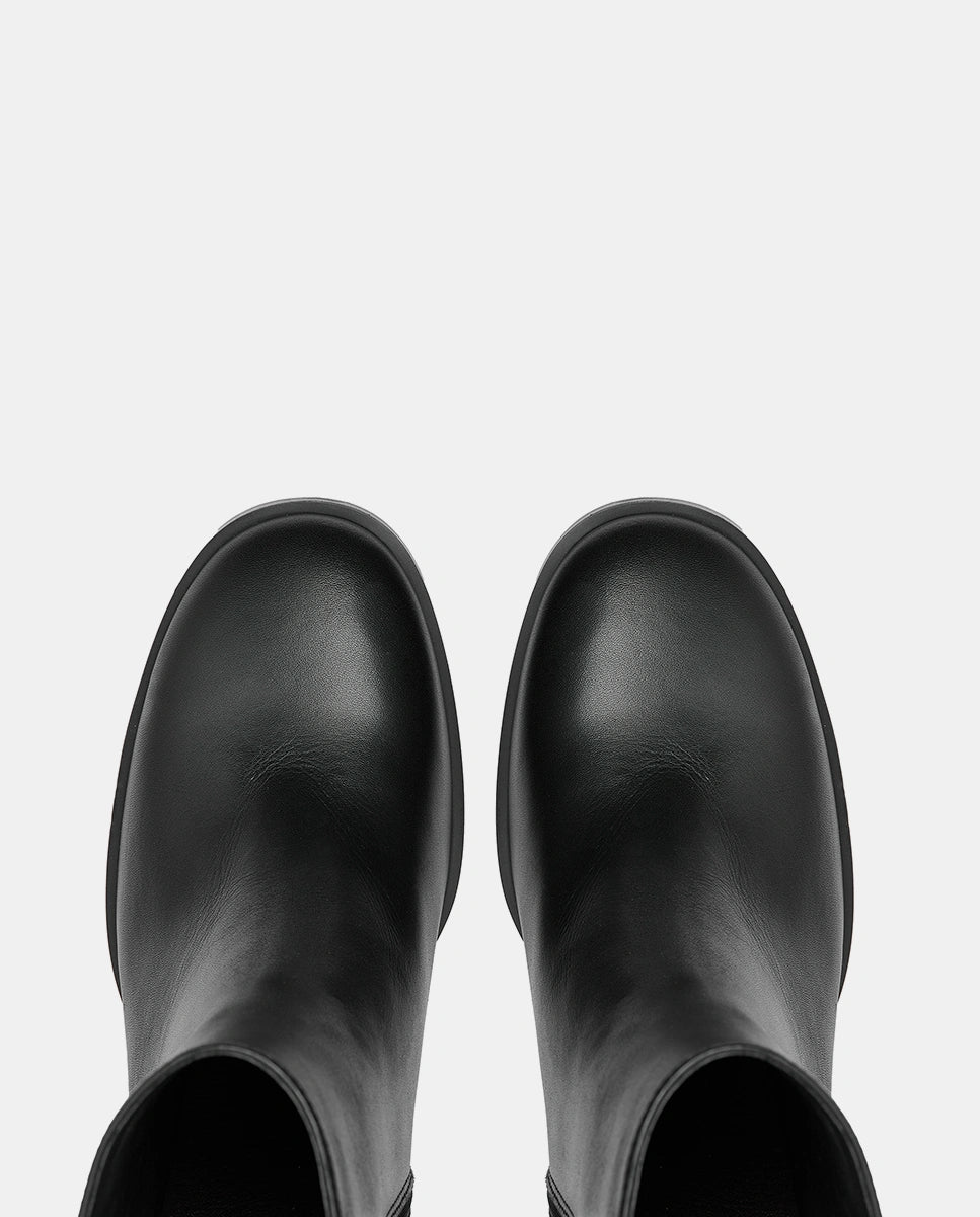 botines mujer piel negro
