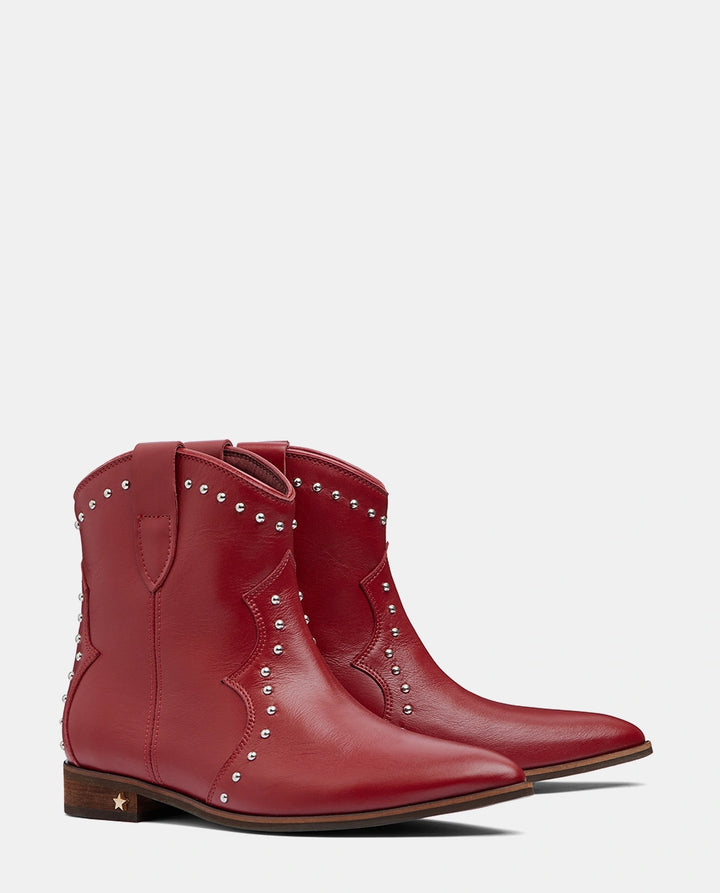 botines burdeos mujer piel