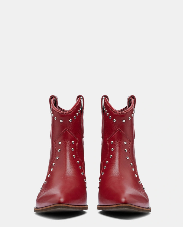 botines burdeos mujer piel