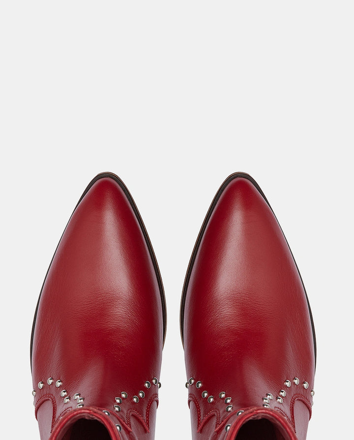 botines burdeos mujer piel