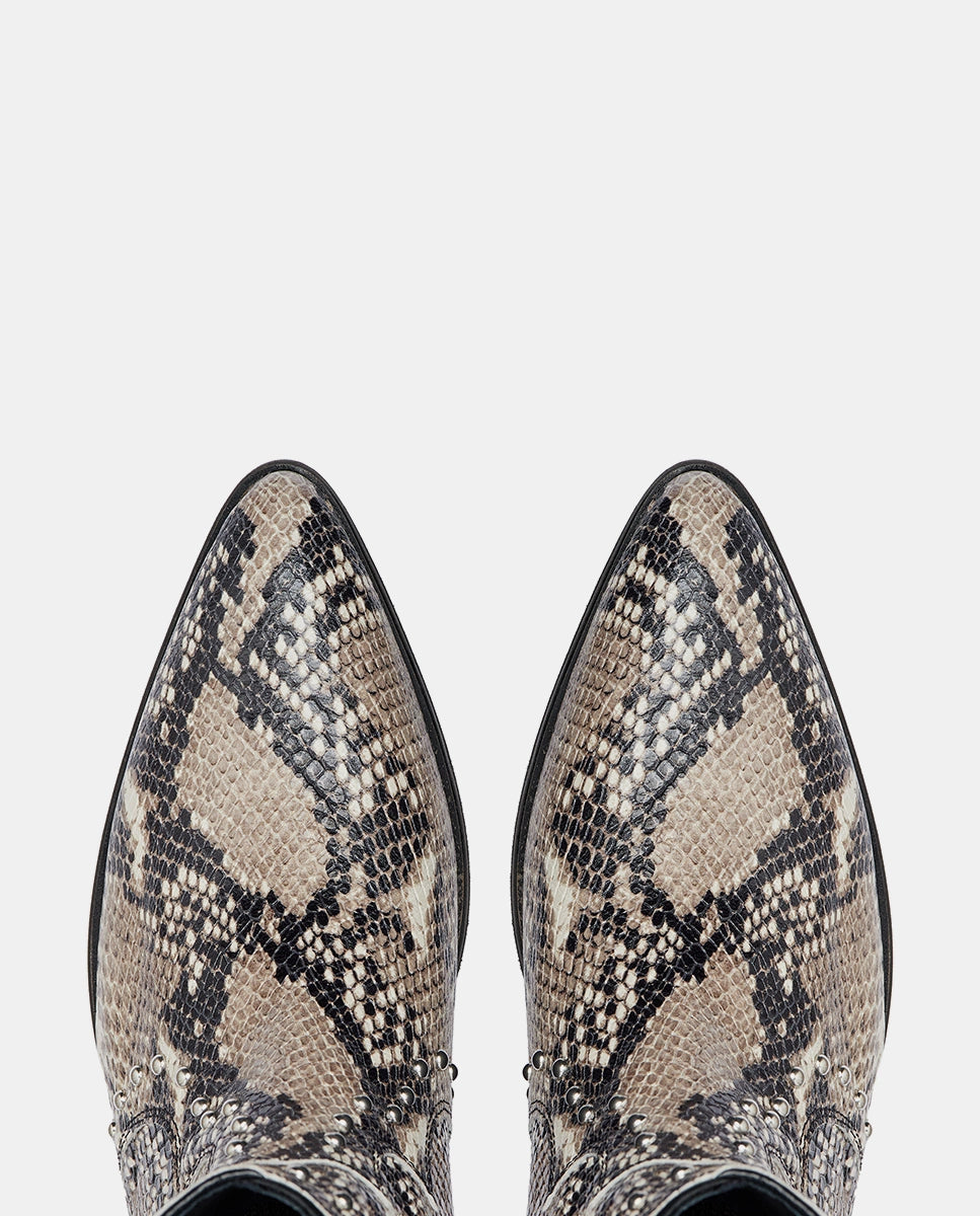 botines serpiente mujer