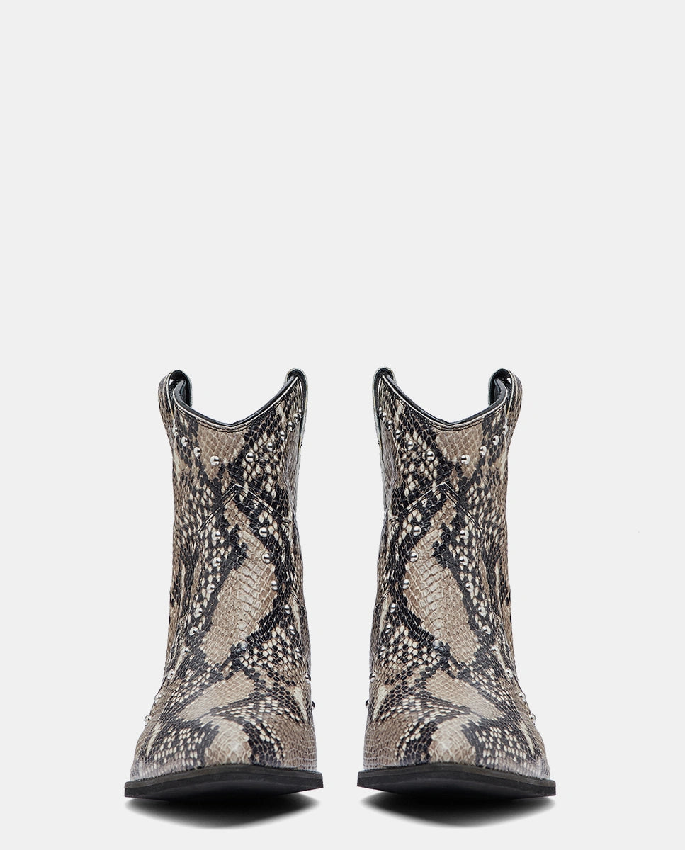 botines serpiente mujer