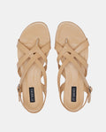 sandalias de tiras nude