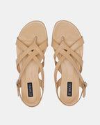 sandalias de tiras nude