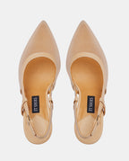 zapatos transparentes nude con tacón