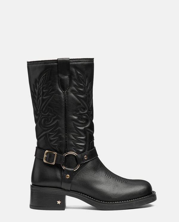 botas caña media negras mujer