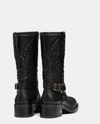 botas caña media negras mujer