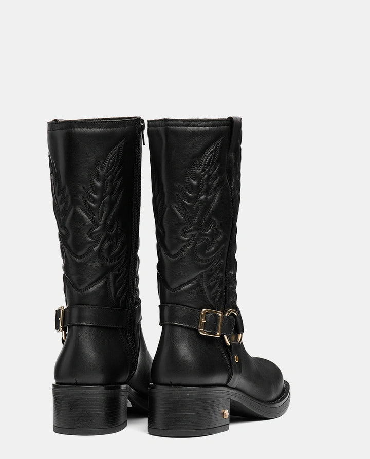 botas caña media negras mujer