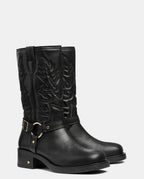 botas caña media negras mujer