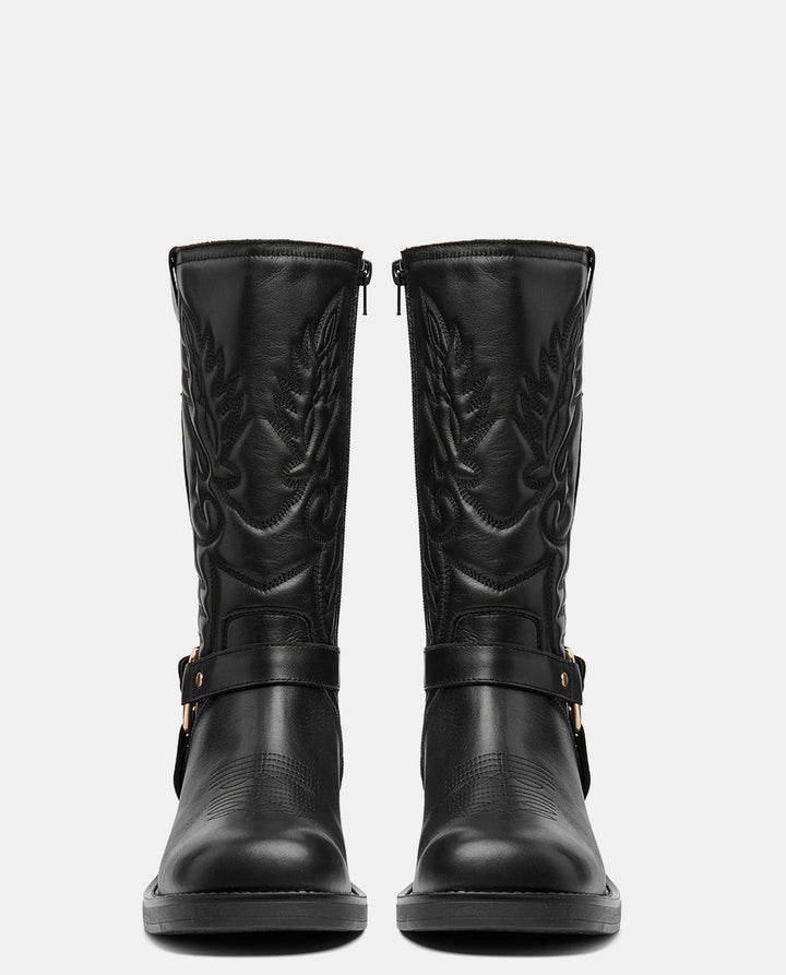 botas caña media negras mujer