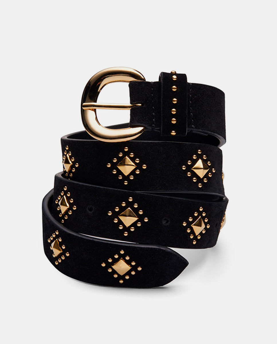 It-London-Cinturon-dorado-negro-tachuelas
