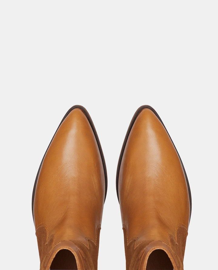 botín camel piel mujer