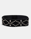 It-New-York-Cinturon-tachuelas-plateadas-negro-ante