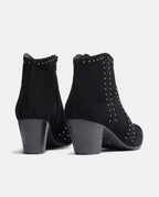 botin tachuelas negro ante