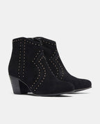 botin tachuelas negro
