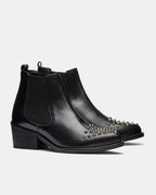 botin tachas negro