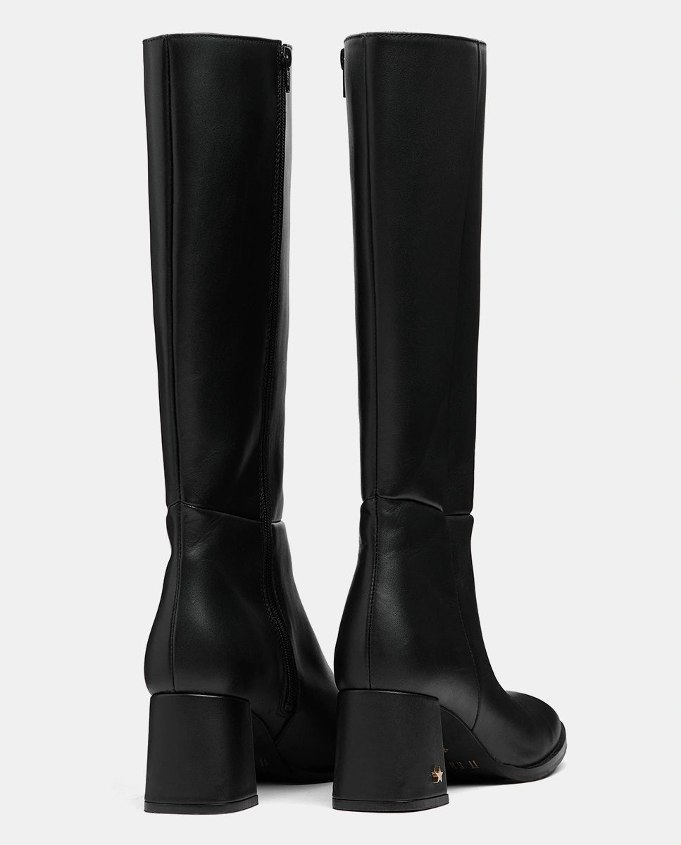 botas caña alta negras mujer