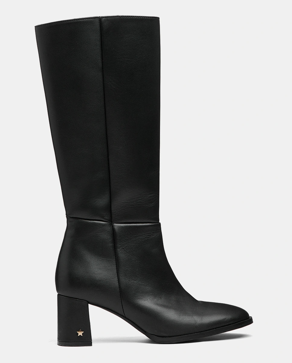 botas caña alta negras mujer