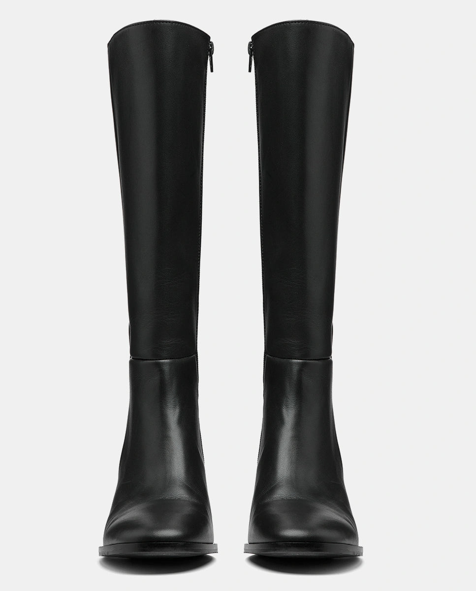 botas caña alta negras mujer
