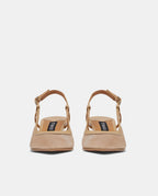 sandalias con tacón en piel nude y semitransparentes
