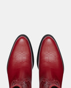 bota cowboy burdeos mujer