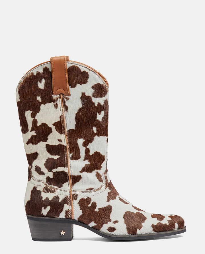 Botas Cowboy Para Mujer Con Estampado Animal Y Tachuelas – Caña Alta – Ideal Para Otoño E Invierno