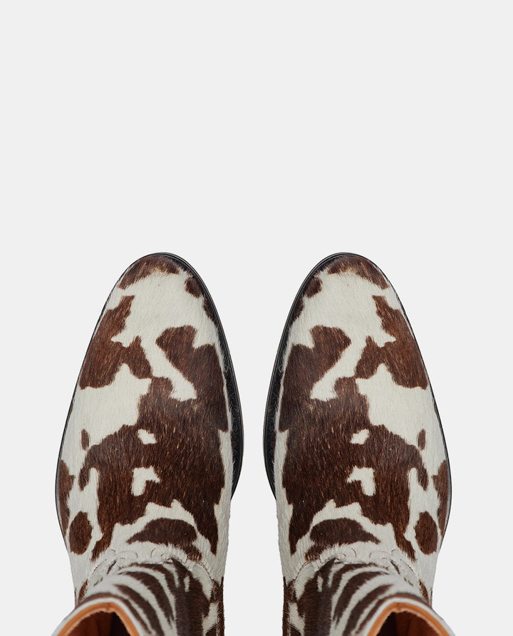 botas vaca print mujer