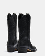 Trasera Bota cowboy negra media caña