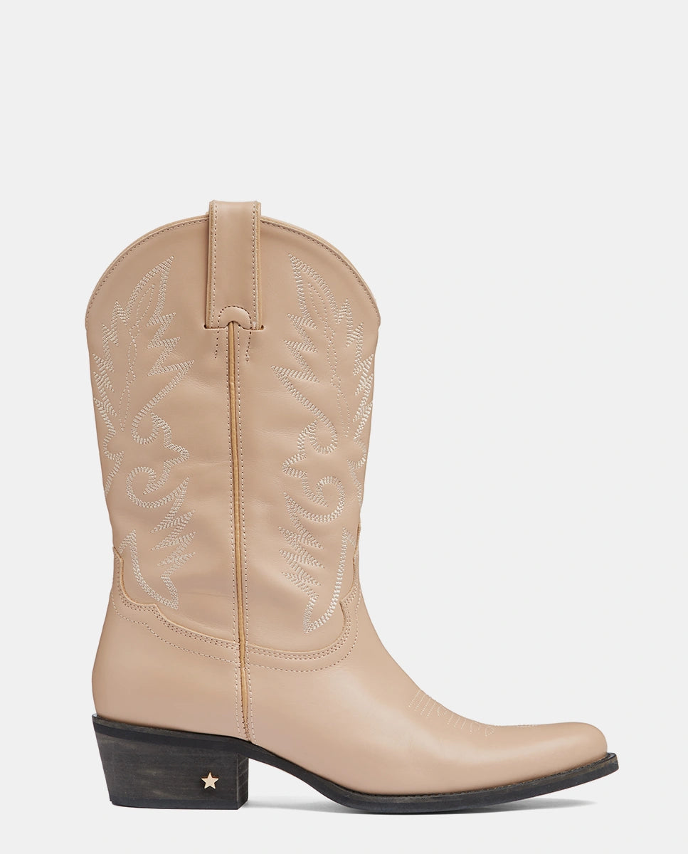botas de caña media cowboy nude para mujer