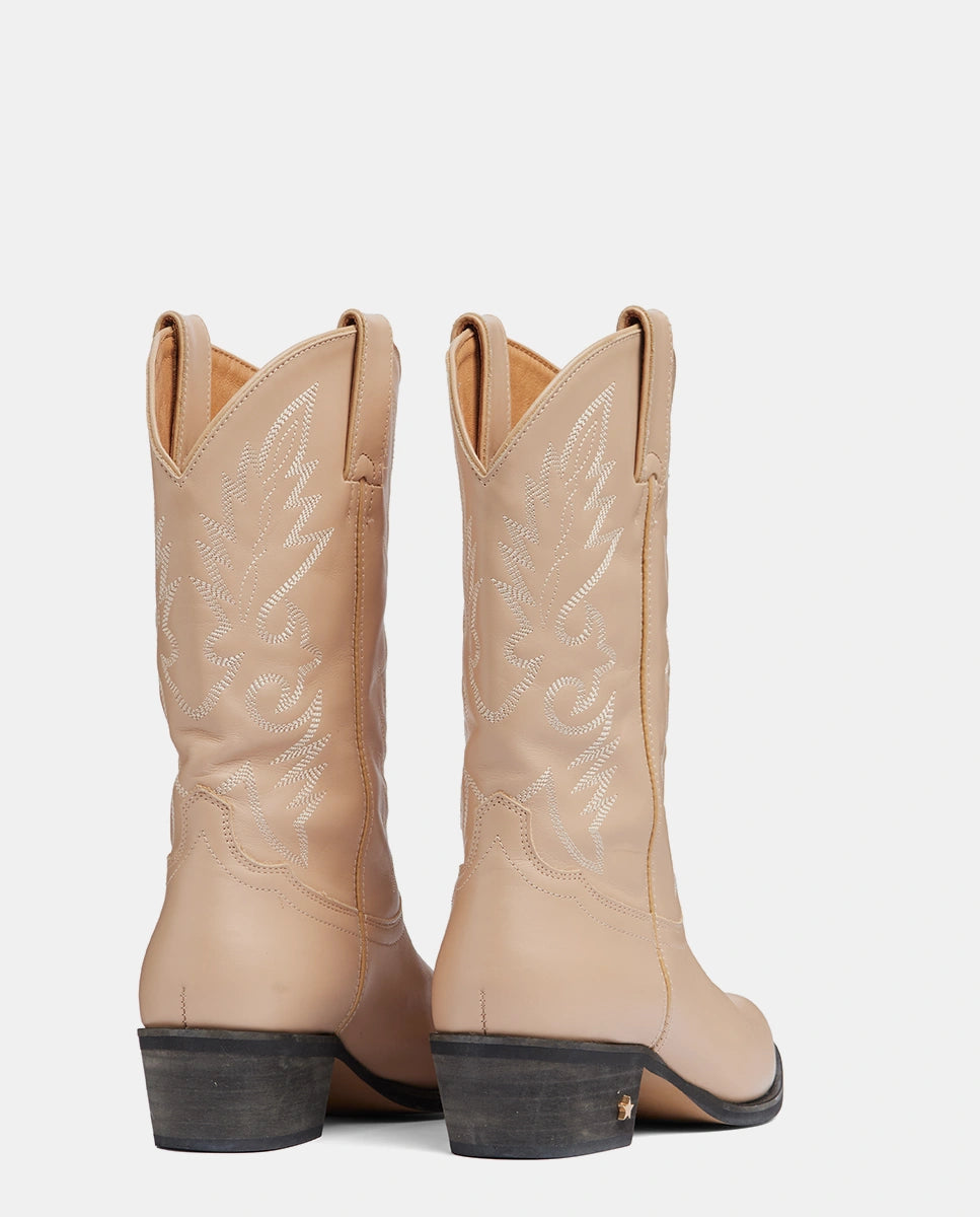 botas de caña media cowboy nude para mujer