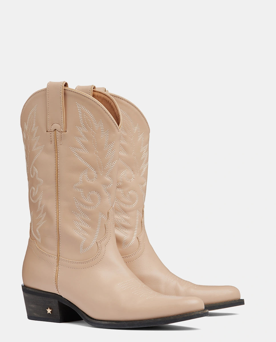botas de caña media cowboy nude para mujer