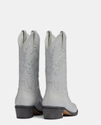 botas de caña media cowboy gris claro para mujer