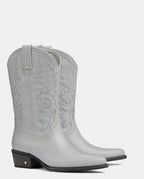 botas de caña media cowboy gris claro para mujer