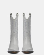botas de caña media cowboy gris claro para mujer