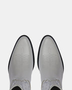 botas de caña media cowboy gris claro para mujer