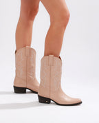 botas de caña media cowboy nude para mujer